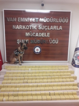 Van'da yolcu otobüsünde 91 kilo 915 gram eroin ele geçirildi