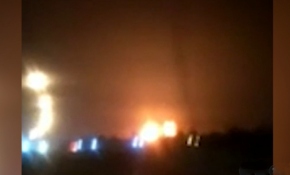 İran'da düşen uçaktaki patlama güvenlik kamerasında