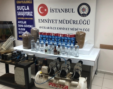 Avcılarda sahte içki operasyonu