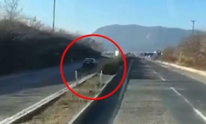 Ters yöne giren sürücü trafiği tehlikeye attı