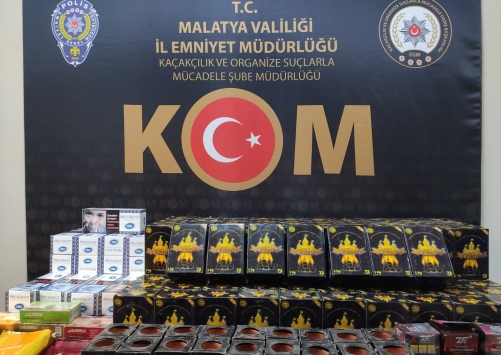 Malatyada 118 kilogram gümrük kaçağı nargile kömürü ele geçirildi