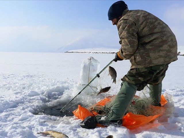 Donan Balık Gölü'nde avcıların ekmek mücadelesi