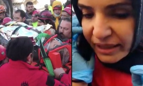 'Azize' enkaz altından 17 saat sonra kurtarıldı