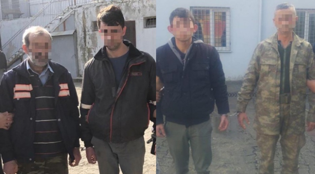 Askeriyeden hurda demir çalarken yakalandılar