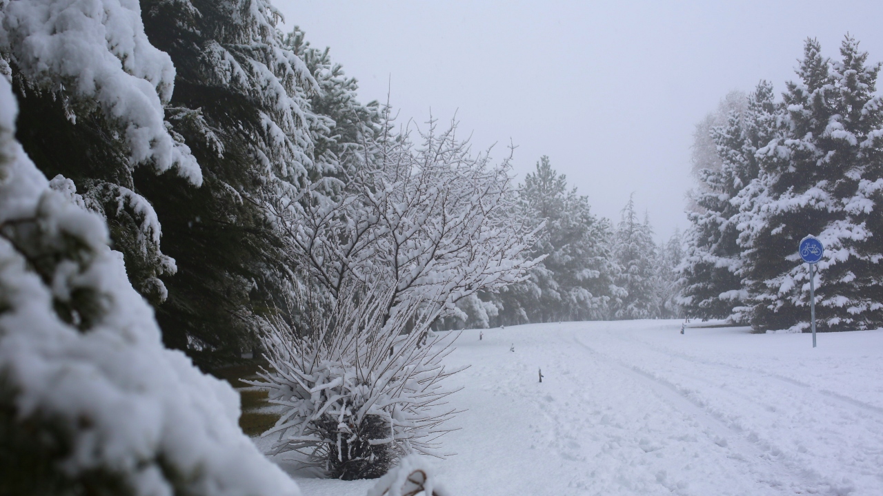 Başkent sakinleri güne soğuk ve karlı havayla uyandı. 