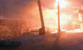 Trafodaki patlama anı kamerada