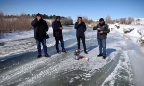 Deli Çayı buz tuttu, vatandaşlar üstünde çay keyfi yaptı