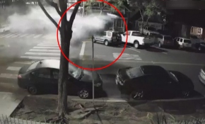 Alkollü sürücü dönel kavşağı uçarak geçti