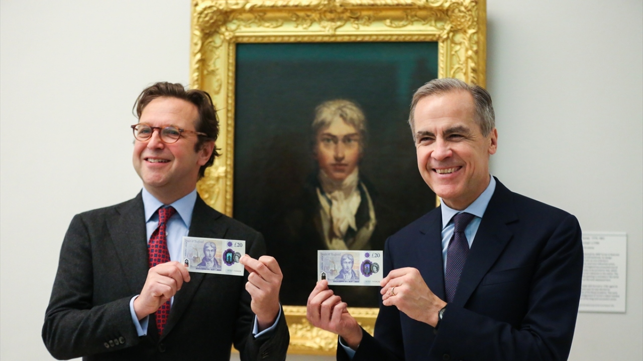 Ön yüzünde İngiliz ressam JMW Turner`ın portresinin olduğu banknotlar, 20 şubatta dolaşıma girecek.