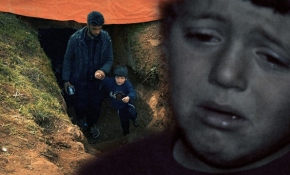 Toprağı kazıp yuva yapan Suriyeli siviller