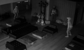 Kendinden korkan hırsız iş yerinden 6 saniyede kaçtı