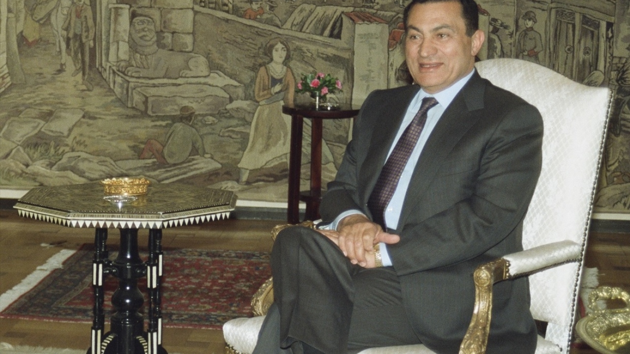 Dönemin Mısır Devlet Başkanı Hüsnü Mübarek, 8 Nisan 1992`de Türkiye`ye ziyaret etti. (Arşiv)