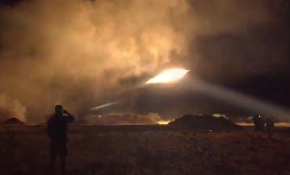 Çok namlulu roketatarlar hedefleri vuruyor