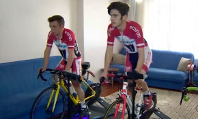 Milli bisikletçiler evde pedal çeviriyor