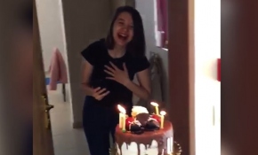 Karantinadaki öğrenciye doğum günü sürprizi