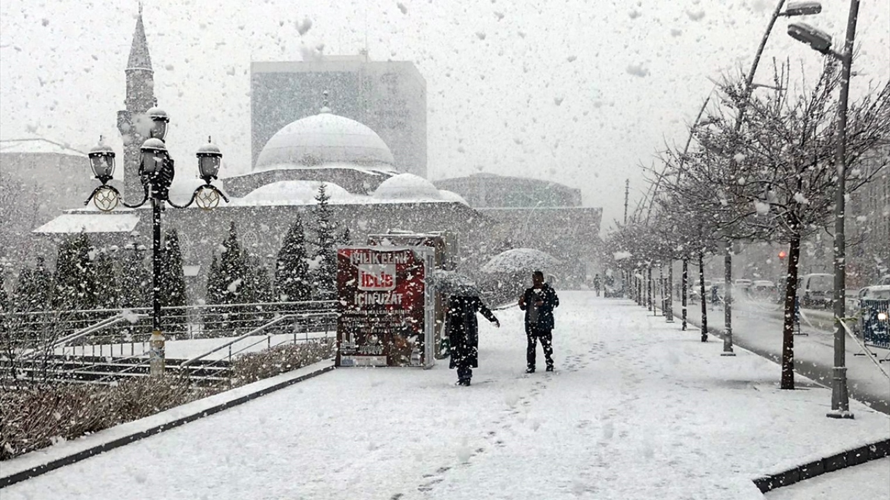Yoğun kar yağışı nedeniyle ağaçlar ve bitkiler karla kaplandı, araç sürücüleri kayganlaşan yollarda ilerlemekte güçlük çekti.