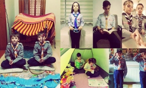 İzci kampları evlerde kuruldu