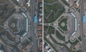 Koronavirüs sonrası boş kalan meydanlar uzaydan görüntülendi