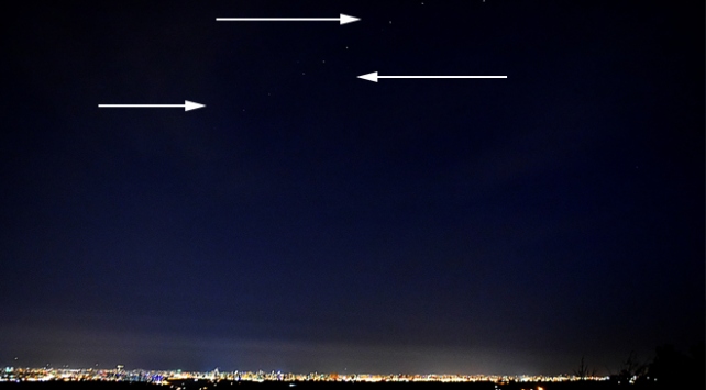 Starlink uydularının geçişi Mersin'den göründü