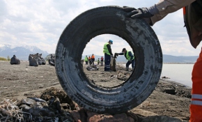 Van Gölü sahilinden 110 ton çöp çıktı