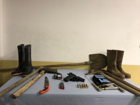 Tarihi alanda kaçak kazı yapan 4 kişi yakalandı