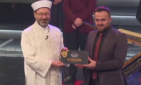 TRT'nin düzenlediği Kur'an-ı Kerim'i Güzel Okuma Yarışmasında birinci belli oldu