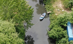 Siyaha bürünen Riva Deresi drone ile görüntülendi