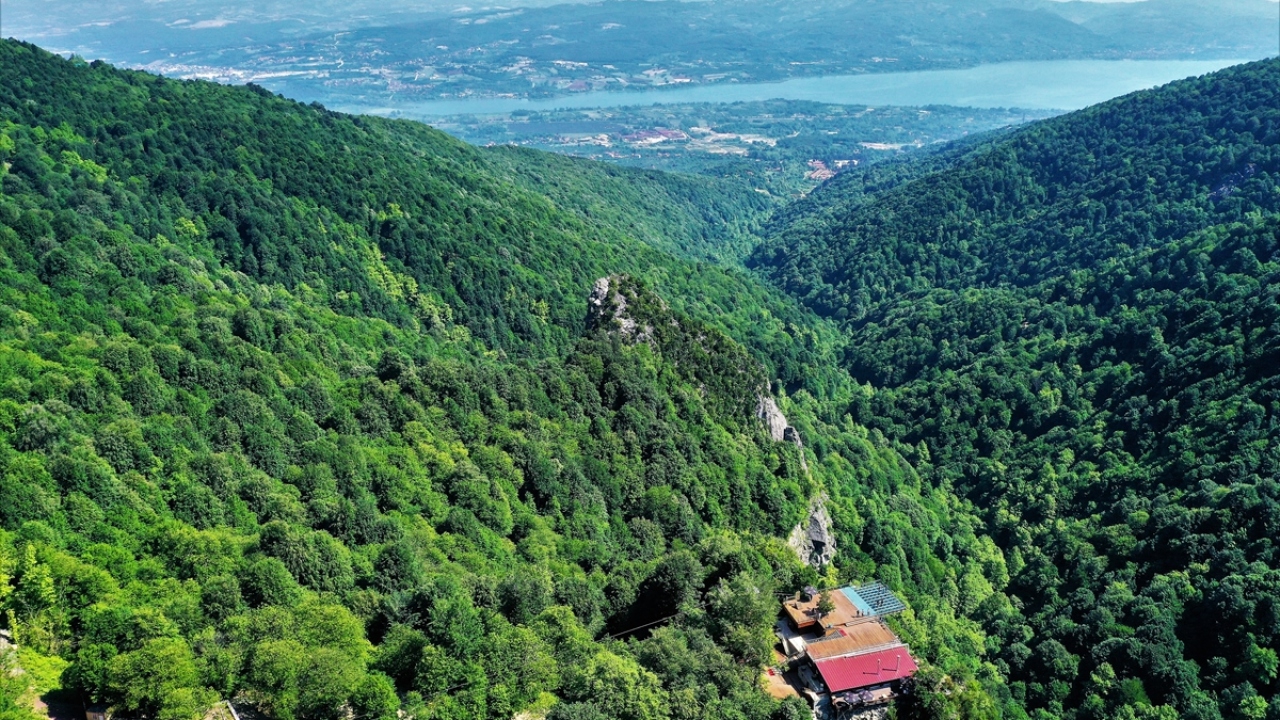 Yüzey bakımından Türkiye`nin en büyük seyir terasına sahip olduklarını belirten Alioğlu, "Ahşap ve cam alanın toplamı 450 metrekare. Cam tabanlı kısım ise 105 metrekare alana sahip. Terasımızın yerden yükseliği de 185 metredir." diye konuştu. 
