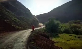 Bingöl'de artçı deprem sonrası heyelan kamerada