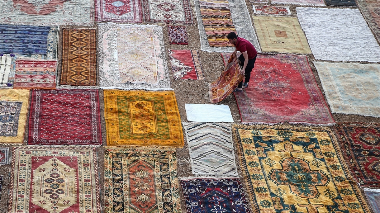 Eylül ayından itibaren toplanmaya başlanan ve tozlarından arındırılan halılar, başta ABD olmak üzere birçok ülkeye gönderiliyor.