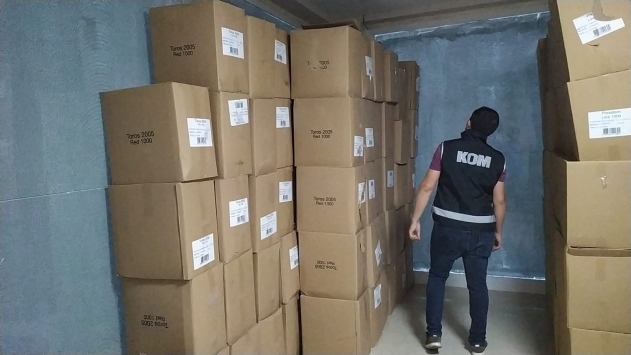 Tekirdağda 3 milyon 481 bin makaron ele geçirildi