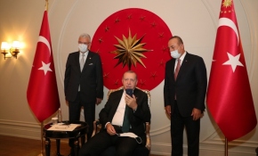 Cumhurbaşkanı Erdoğan, Türkiye'nin BM Daimi Temsilcisi Sinirlioğlu ile görüştü