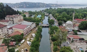 Küçüksu Deresi'nin içler acısı hali havadan görüntülendi