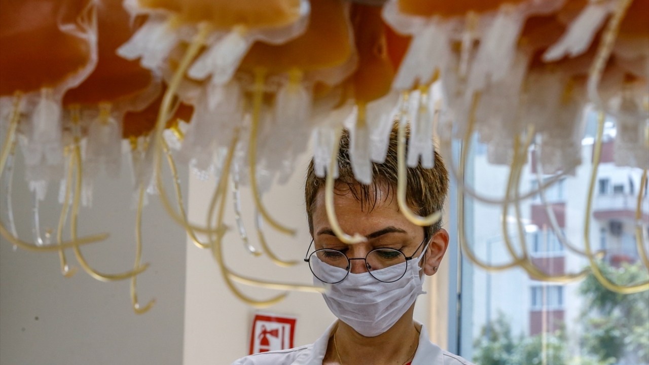 Covid-19`la mücadele edildiği süreçte de çalışmalarına ara vermeyen ekipler, bu yıl 49 bin 293 ünite kan ve 41 ünite de immün plazma aldı.