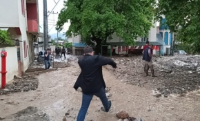 Bursa'daki sel felaketi havadan görüntülendi