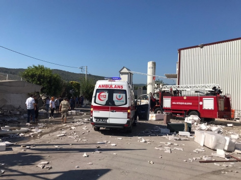 Muğlada fabrikanın buhar kazanı patladı: 1 yaralı