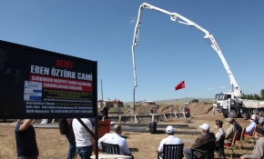 Şehit Eren Öztürk'ün vasiyeti olan caminin temeli atıldı