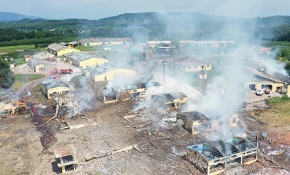 TRT Haber patlama bölgesini havadan görüntüledi