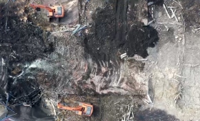 Sakarya'daki yıkım havadan görüntülendi