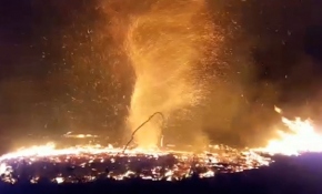 Ateş hortumu böyle görüntülendi