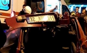 Isparta'daki feci kaza kamerada