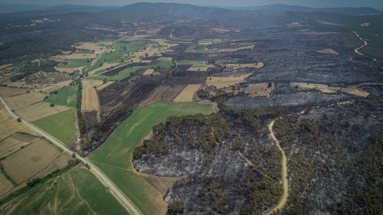 Bölgedeki soğutma çalışmaları havadan ve karadan sürdürülüyor.