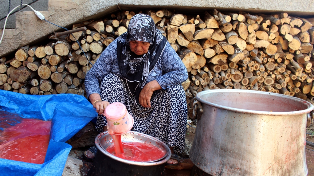 Birleşmiş Milletler Eğitim, Bilim ve Kültür Örgütünce (UNESCO) gastronomi alanında "Yaratıcı Şehirler Ağı"na dahil edilen Hatay`da, kadınlar imece usulü salça yapıyor.