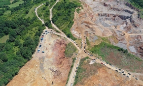 Patlama bölgesi havadan görüntülendi