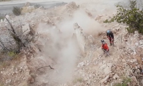 Heyelan değil, kaya temizliği