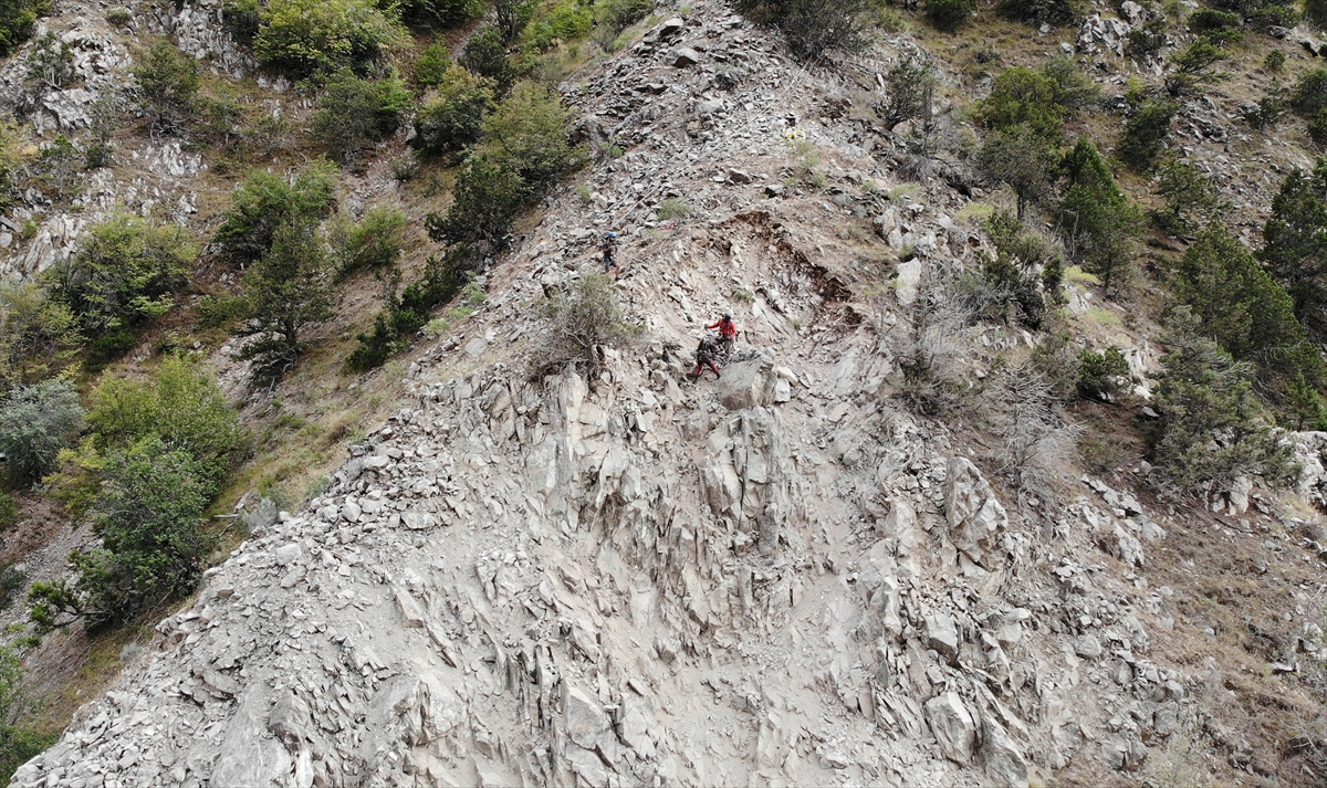 Karayolları 102. Şube Şefliğince, Artvin-Erzurum kara yolu güzergahında, dağın yamacından düşme riski olan kayaların temizlenmesi için çalışma başlatıldı.