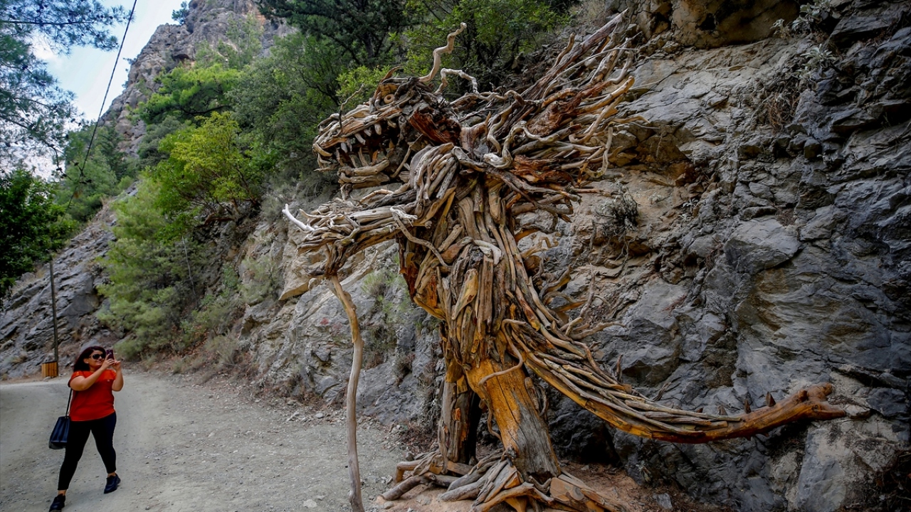 Rehber Mert Er Hassoy, kanyonu gezen turistleri bölgenin güzelliğinin cezbettiğini, ziyaretçilerin sağlığı için tüm tedbirlere uyduklarını söyledi.