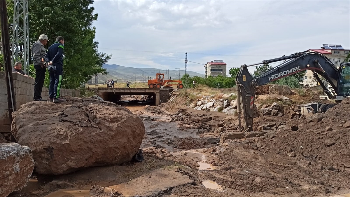 Köylerdeki bazı ev ve ahırlarda su baskınına yol açan taşkın, ekili tarım arazilerine de zarar verdi. 