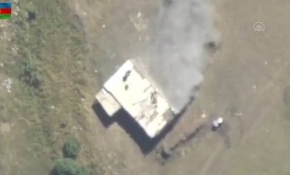 Ermenistan ordusuna ait topçu birliklerinin vurulma anı