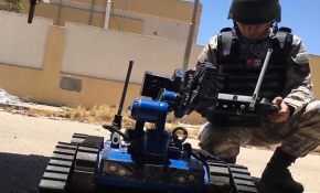 Libya'da EYP'lere yerli ve milli robot 'Kutlu' ile müdahale ediliyor